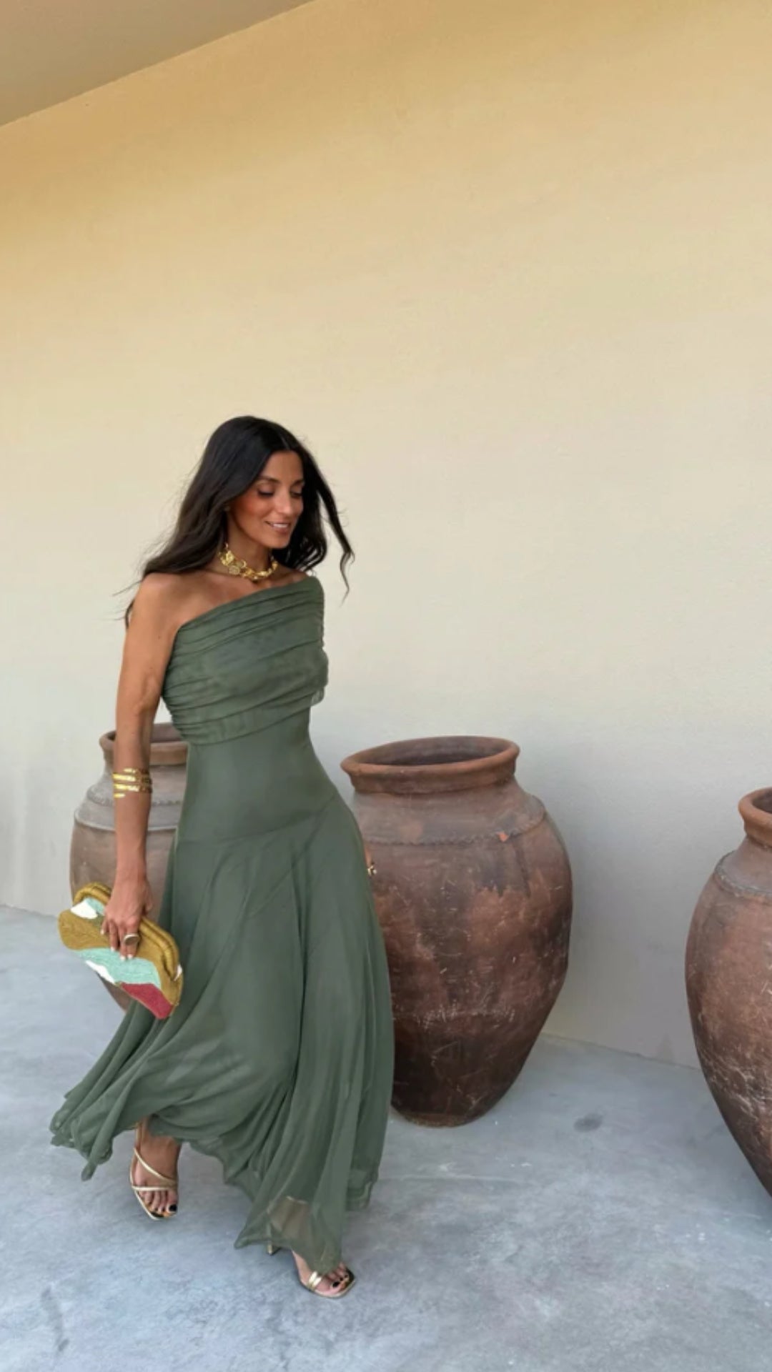 Sienna Off - Shoulder Mesh Maxi Dress - Avorelia