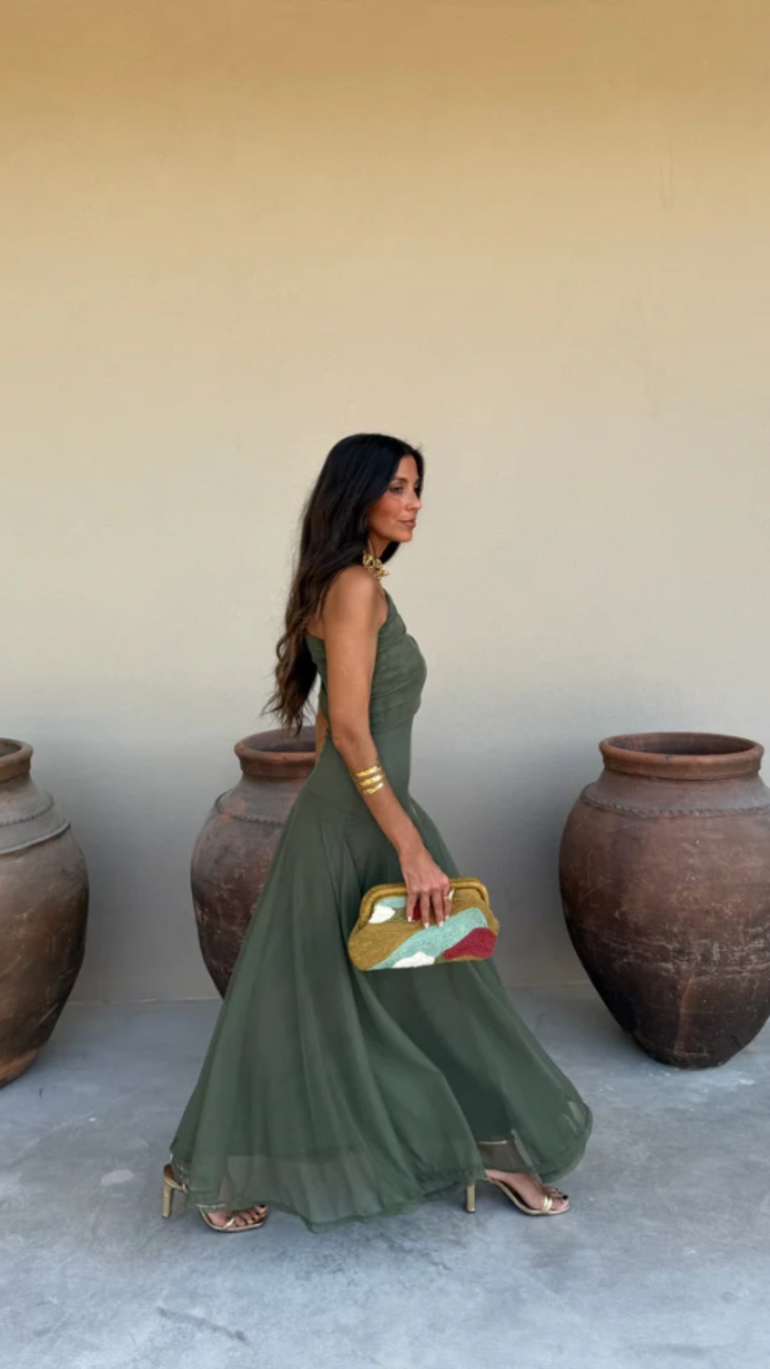 Sienna Off - Shoulder Mesh Maxi Dress - Avorelia