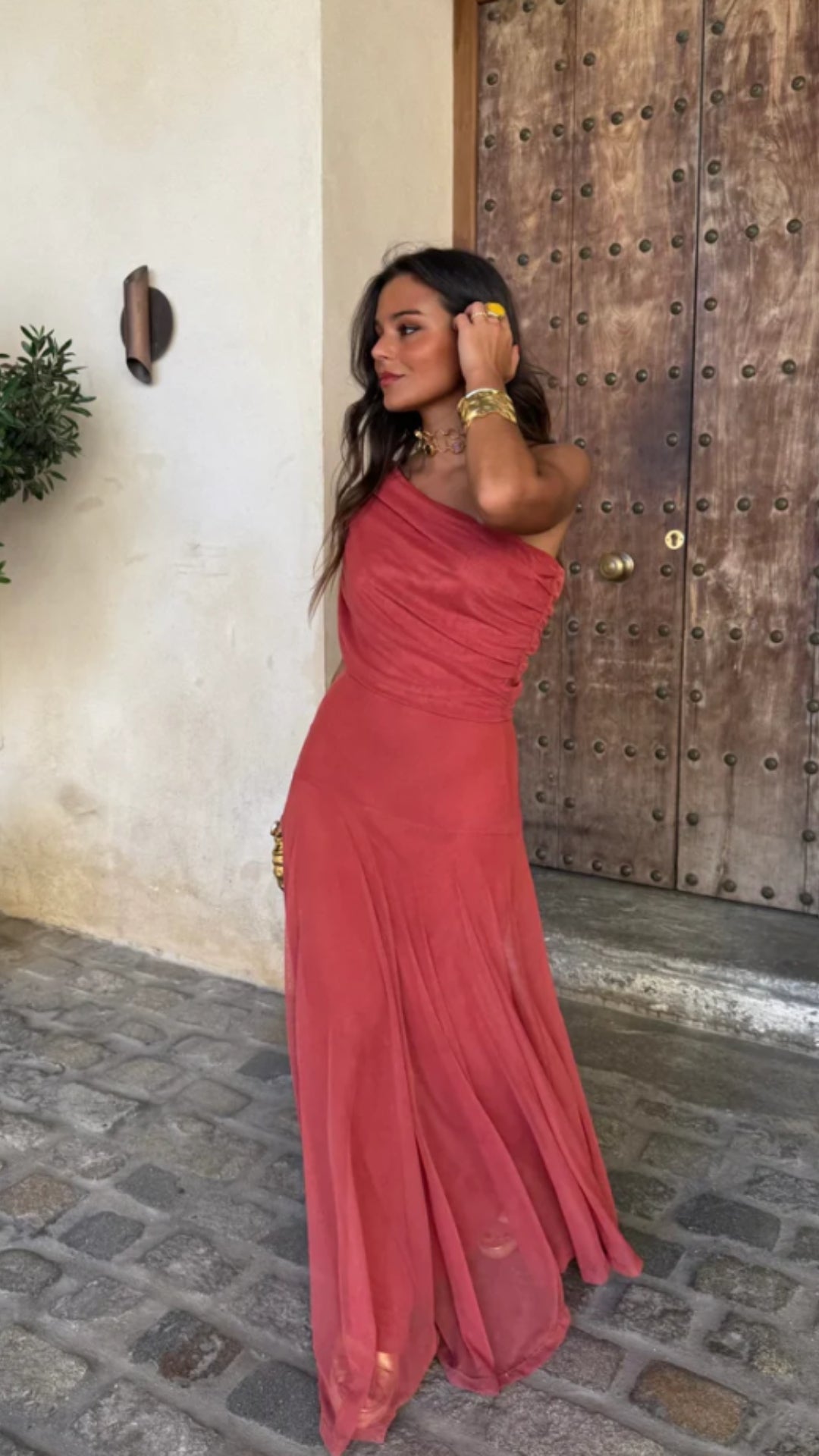 Sienna Off - Shoulder Mesh Maxi Dress - Avorelia