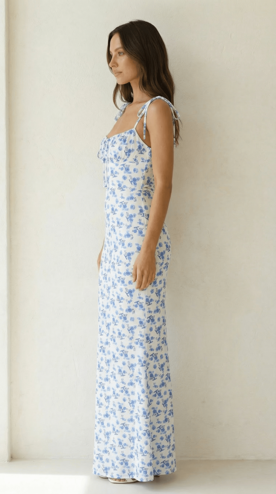 Floral Spaghetti Strap Maxi Dress - Avorelia