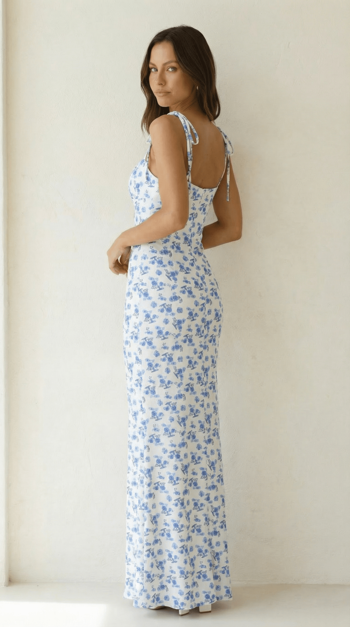 Floral Spaghetti Strap Maxi Dress - Avorelia