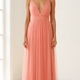 Aurelia Coral Backless Maxi Dress
