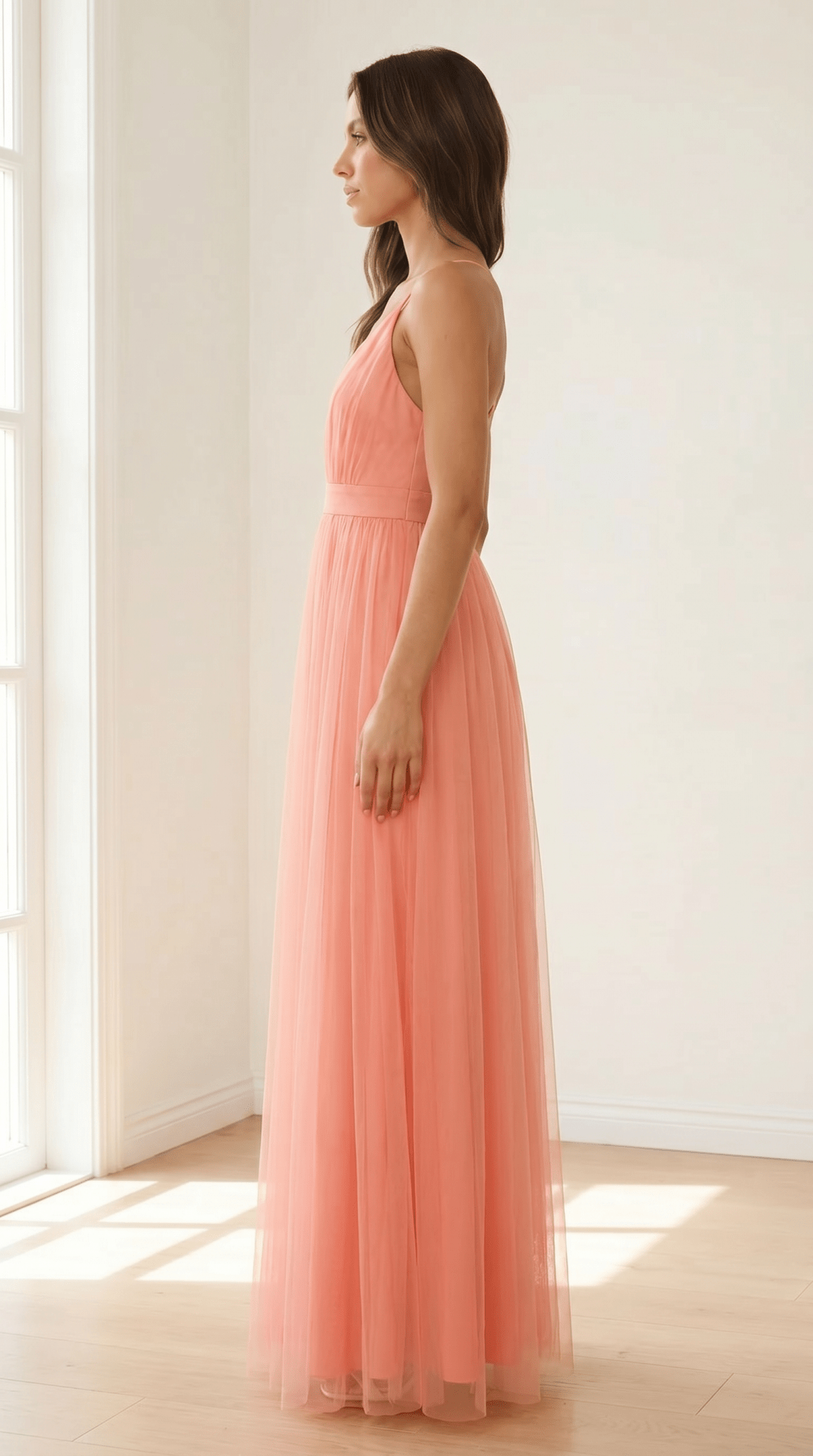 Aurelia Coral Backless Maxi Dress - Avorelia