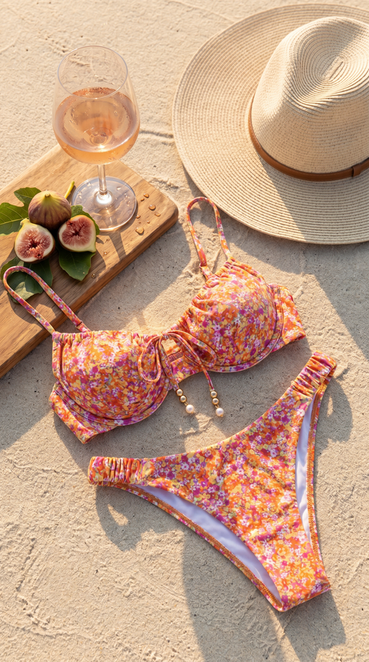 Sienna Lace - up Bikini Push Up - Avorelia