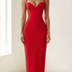 Scarlet Halter Backless Midi Dress